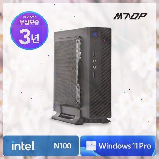 엠탑 미니PC 인텔 N100 슬림 사무용 산업용 컴퓨터 MINI N10HDSC2W RAM 8GB NVMe 256GB WIN11 ...