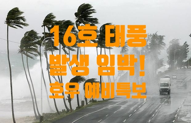 16호 태풍 타파 발생 가능성 예상 경로 호우주의보 현재 상황 : 네이버 블로그