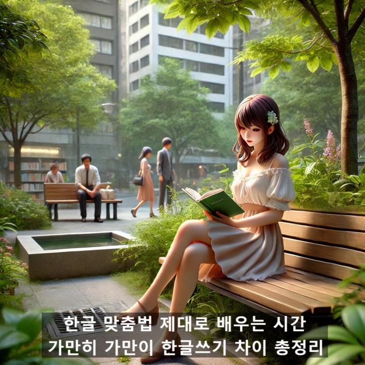 한글 맞춤법 제대로 배우는 시간, 가만히 가만이 한글쓰기 차이 총정리 : 네이버 블로그