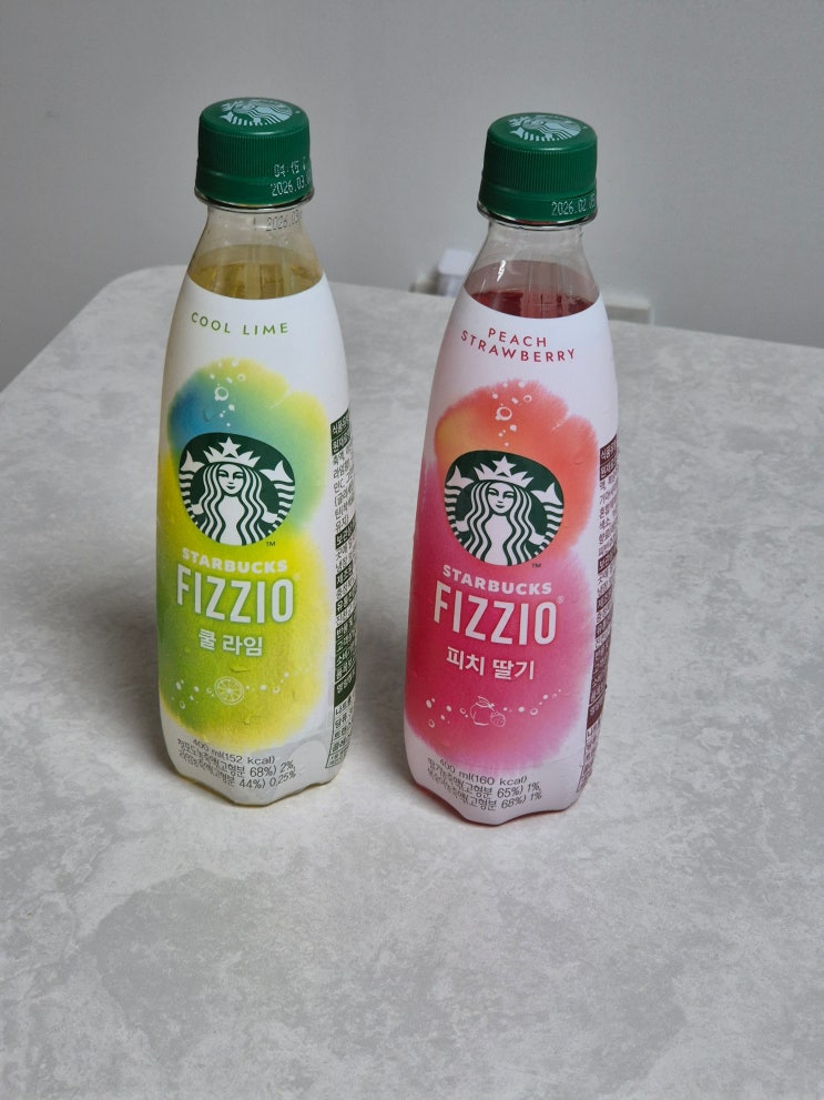 스타벅스 신상음료 FIZZIO 쿨라임 & 피치딸기 솔직 후기 : 네이버 블로그