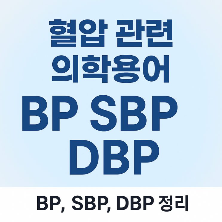 혈압 관련 의학용어 BP, SBP, DBP 정리 : 네이버 블로그