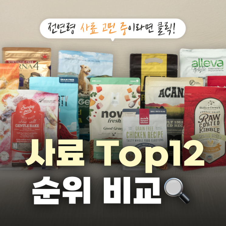 [1편] 2025 강아지 사료 추천 TOP 12 비교｜성견+전연령 사료 순위 : 네이버 블로그