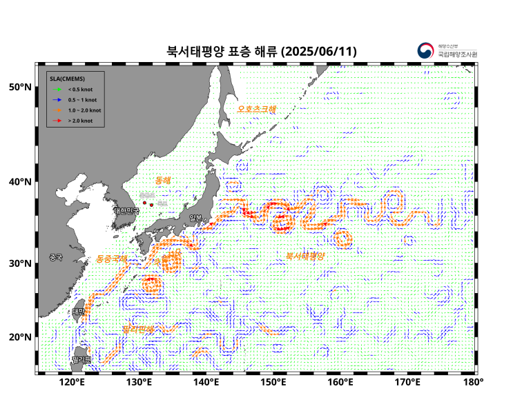 표층 해류 자료로 보는 바다의 움직임 : 네이버 블로그