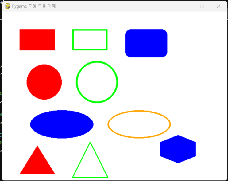 [파이썬 (Python) GUI 강의 11장] Pygame 도형 그리기 완전 정리 (사각형, 원, 타원, 삼각형) : 네이버 블로그