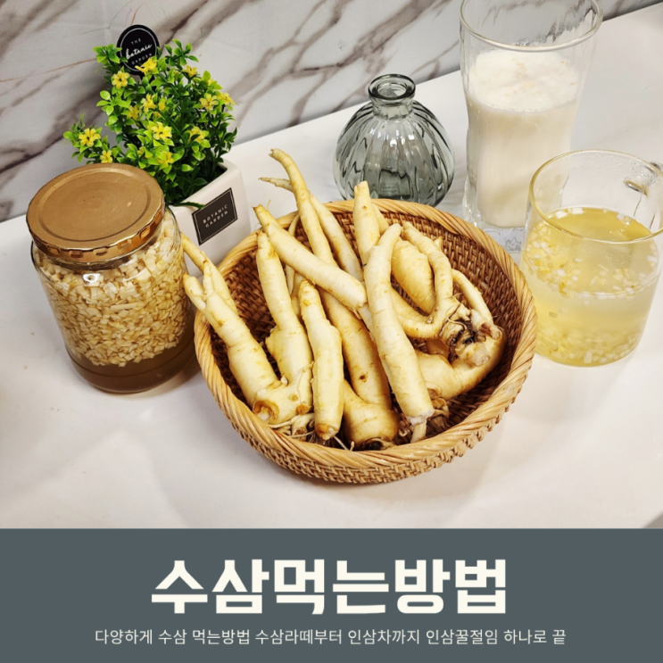 수삼 먹는방법 인삼라떼 인삼꿀절임 만드는법 인삼차 끓이는법 : 네이버 블로그