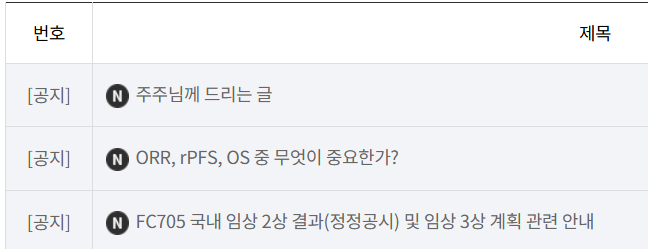 퓨쳐켐 FC705 임상 정정공시 해명 및 코멘트, ORR 감소 부분 해명 : 네이버 블로그