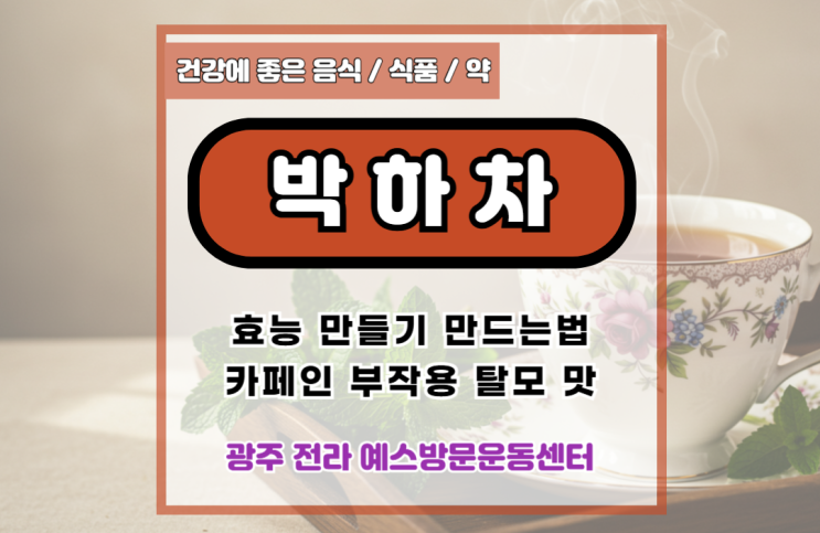 박하차 효능 만들기 만드는법 카페인 부작용 탈모 맛 : 네이버 블로그