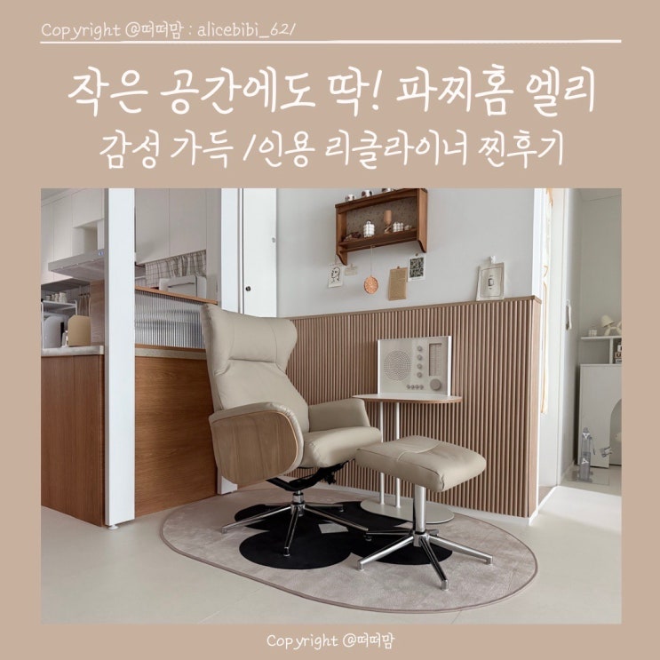 파찌홈 1인 리클라이너 소파 솔직 후기｜작은 공간에도 딱 맞는 우드 감성 엘리 : 네이버 블로그