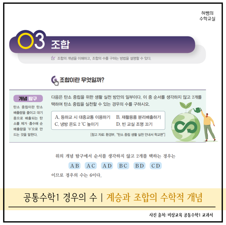 계승(팩토리얼)과 조합 | 공통수학1에서 경우의 수를 구하는 방법 : 네이버 블로그