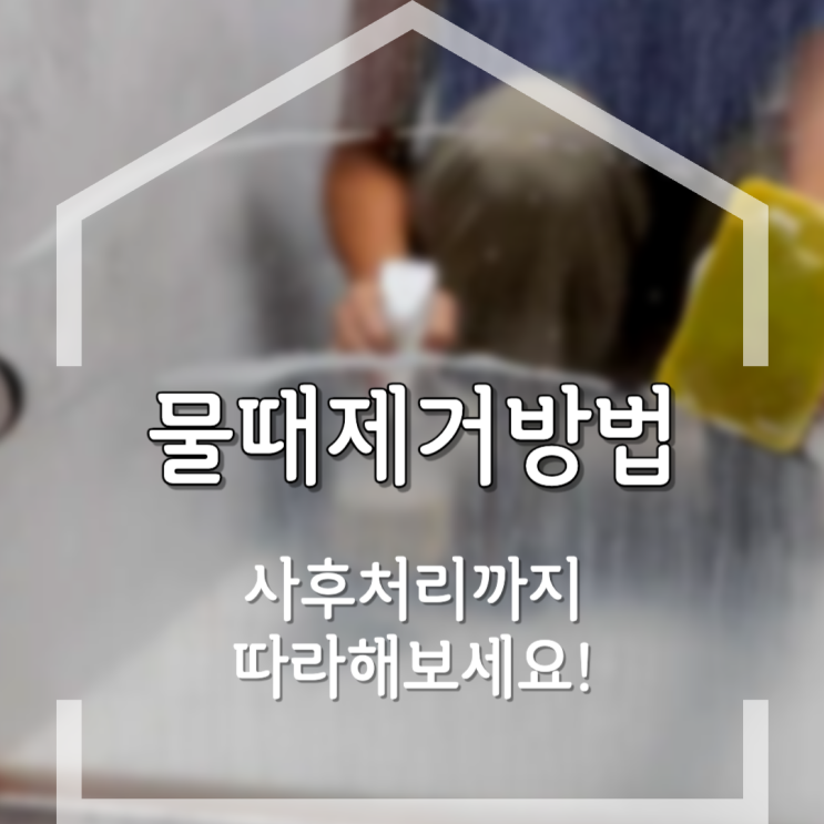물때제거방법과 사후처리방법까지! : 네이버 블로그