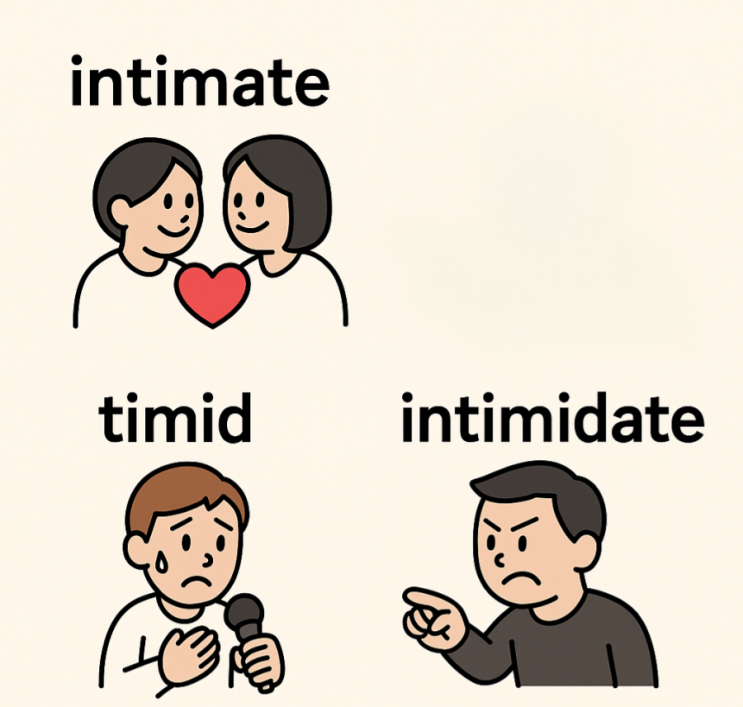 intimate vs intimidating 비슷하지만 뜻이 다르다. : 네이버 블로그