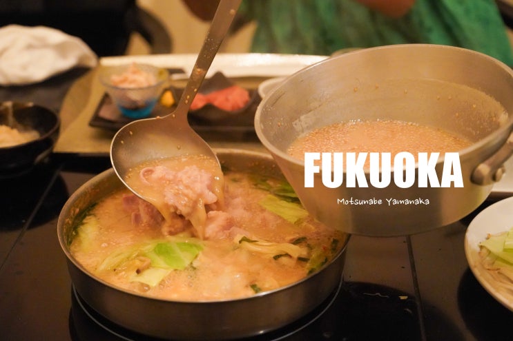 일본 후쿠오카 맛집 40년 전통 모츠나베 야마나카 아카사카점 후기