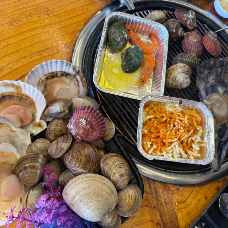 을왕리 해수욕장 조개구이 찐맛집 ‘여수 회 조개구이’ 하나세트,생새우회 솔직후기 : 네이버 블로그