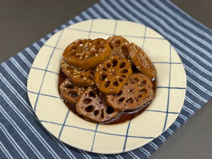 자숙 연근조림 만드는 법 아삭하고 쫀득한 두 가지 식감! : 네이버 블로그
