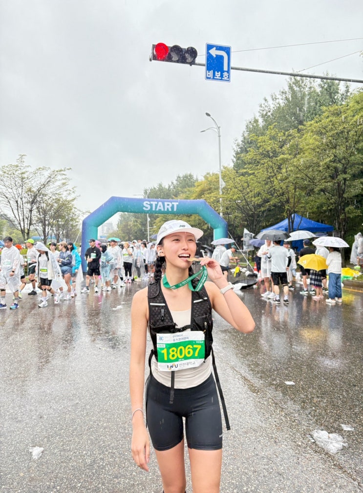 2025 인천 송도국제마라톤 대회 후기, 우중 마라톤 10K 완주후기