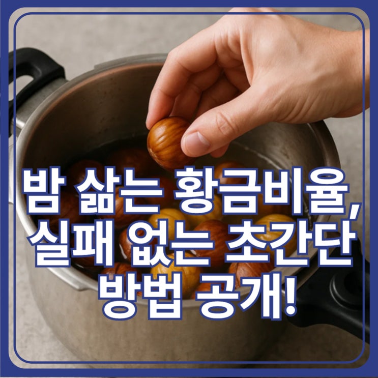 밤 삶기 vs 찌기, 뭐가 더 맛있을까? (물밤 방지 꿀팁) : 네이버 블로그