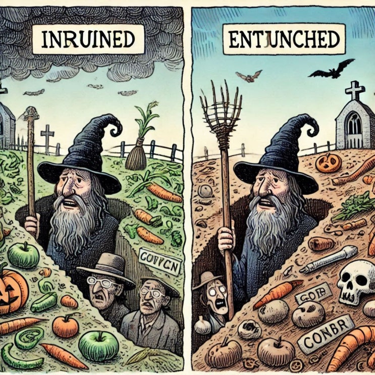 ingrain, ingrained, entrench, entrenched 뜻, 차이, 어원 : 네이버 블로그
