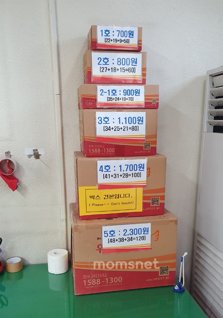우체국 택배(소포)용 규격 박스 크기와 가격, 택배(소포) 요금 안내 : 네이버 블로그
