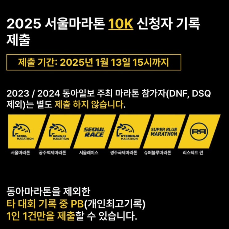 [서울] 2025 3대마라톤 서울 동아마라톤 기록제출 후기 - 런카이브