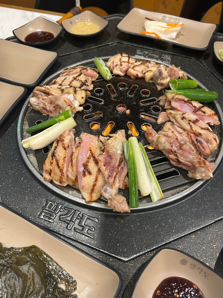 동탄역 숯불닭갈비 맛집 팔각도 연말 모임 가성비 최고 : 네이버 블로그