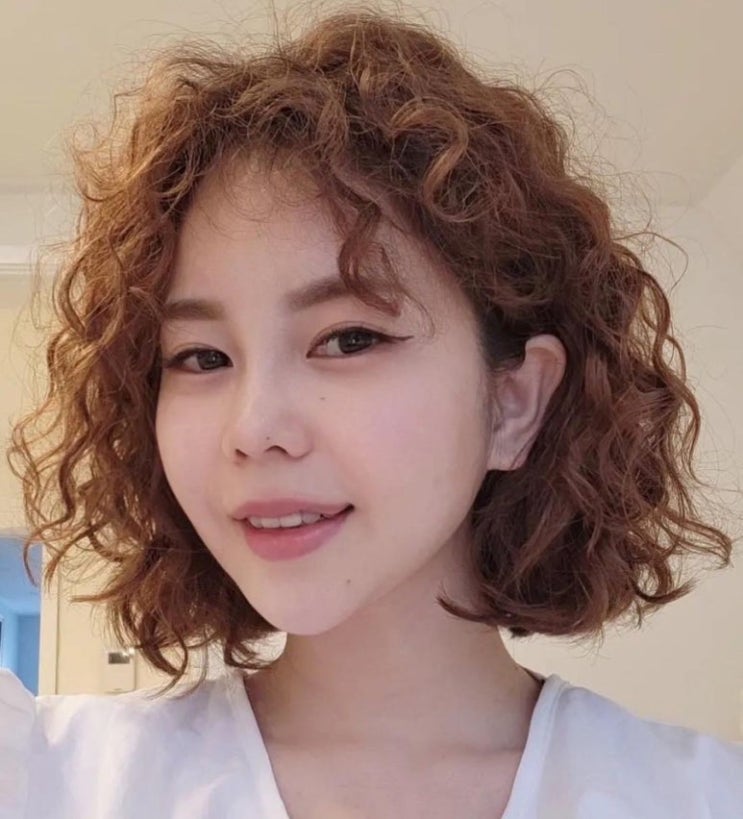 짧은단발 중단발 유니크한 멋 힙스러운 굵은 히피펌 스타일 : 네이버 블로그