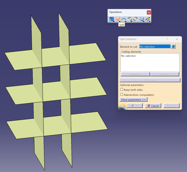 CATIA 추가 공부 _ Surface Design : Trim / Split / Shape Fillet (계속 Update ...