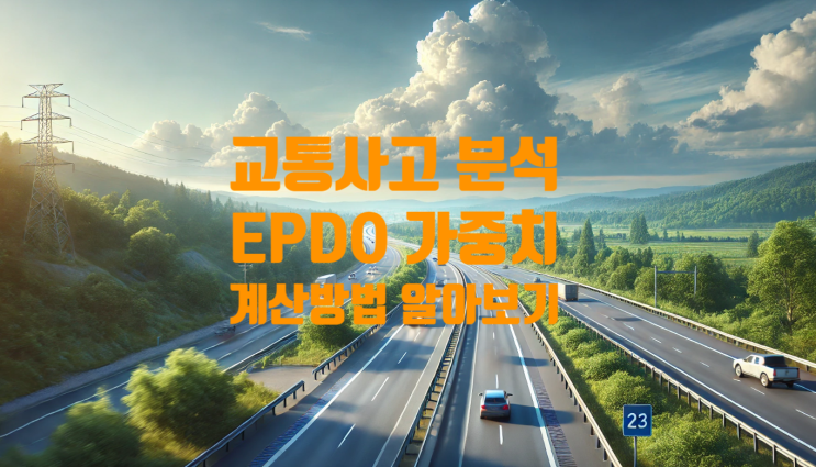 교통사고 분석에 필요한 EPDO 가중치 계산 방법 : 네이버 블로그