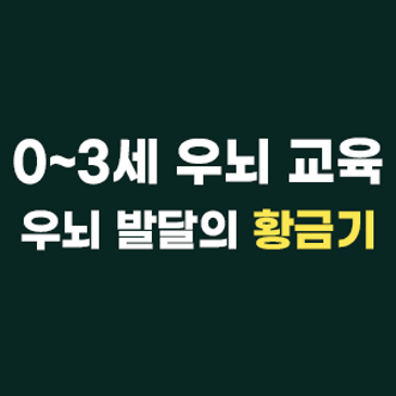 0~3세에만 할 수 있는 우뇌 교육 | 우뇌 발달의 황금기 RSS 대표 이미지