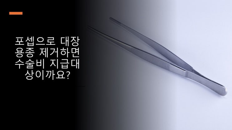 겸자(포셉, forceps)으로 대장,결장 용종제거 시 질병수술비 받은 방법 : 네이버 블로그
