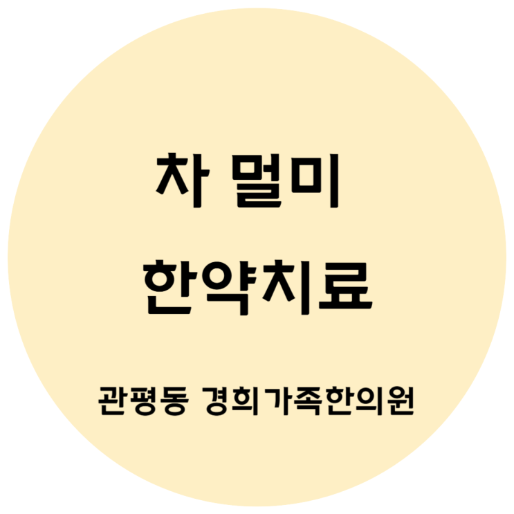 [관평동 한의원] 차 오래타면 토할것 같아요. 차멀미 심해요