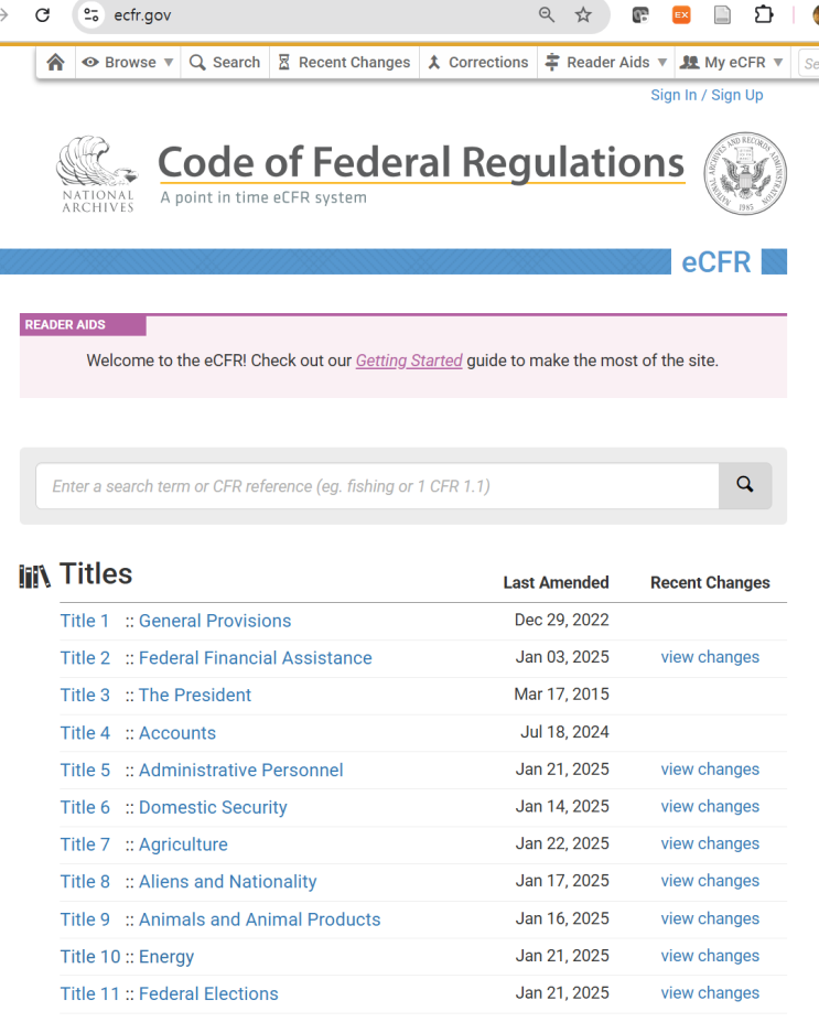 미국 연방규정집(Code of Federal Regulations, CFR) 10 CFR Part 설명 : 네이버 블로그