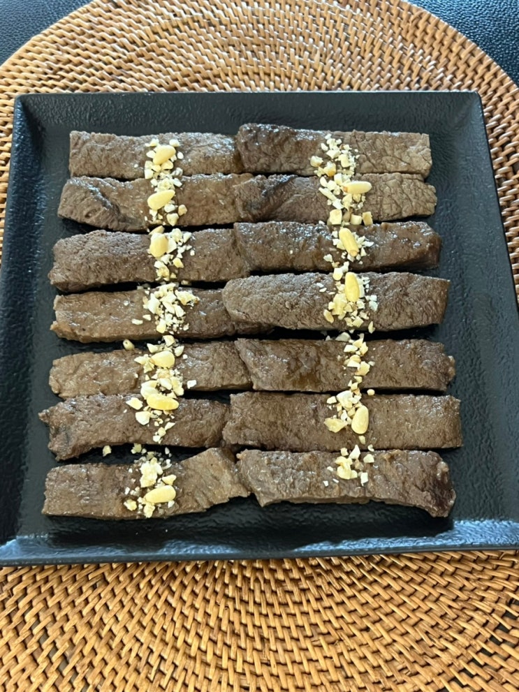 소고기 산적 만들기 제사 산적 양념 부위 연육작용 : 네이버 블로그