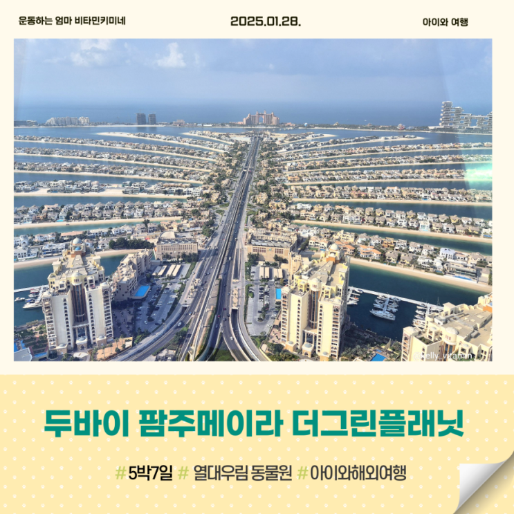 아이와두바이여행 3일차 일정 팜주메이라전망대 더그린플래닛 누들....
