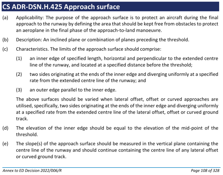 EASA 기준 설명 (80) Approach surface : 네이버 블로그