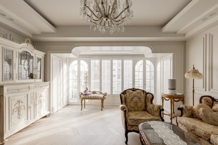 강남 압구정동 현대APT 48평, 앤틱 & 모던클래식 콘셉트 40평대 아파트인테리어 : 네이버 블로그