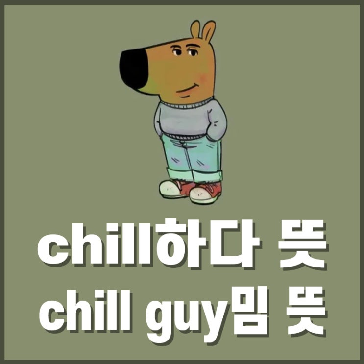 chill하다 뜻 chill guy 밈 뜻은? : 네이버 블로그