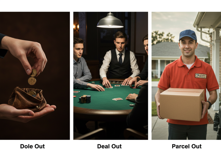 dole out, deal out, parcel out 뜻, 차이 : 네이버 블로그