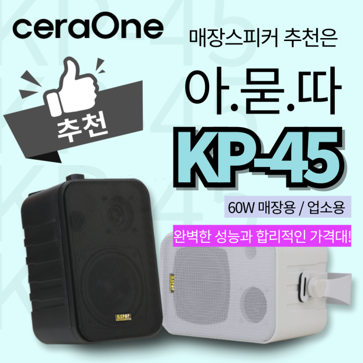 2만원대로 매장 스피커 해결! 벽걸이 스피커 KP-45 추천 : 네이버 블로그