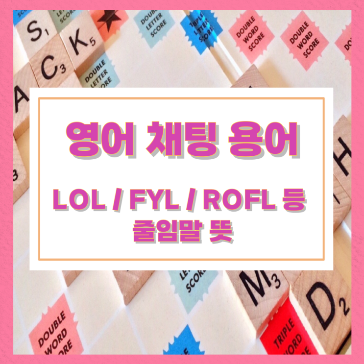영어 채팅 용어 LOL / FYL / ROFL 등 줄임말 뜻 : 네이버 블로그