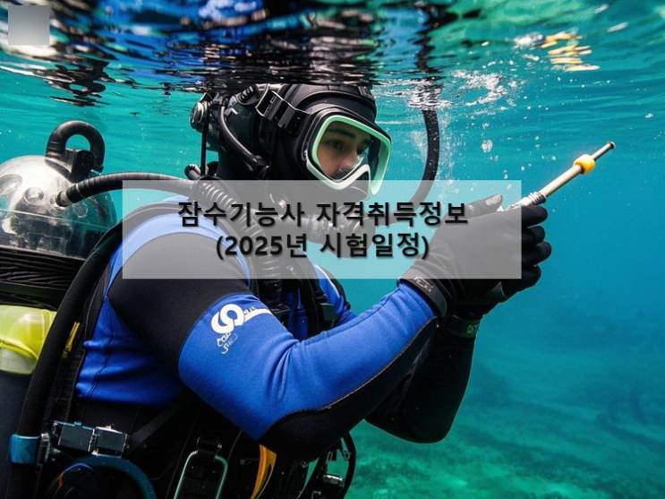 잠수기능사 시험과목 및 2025년 시험일정 : 네이버 블로그