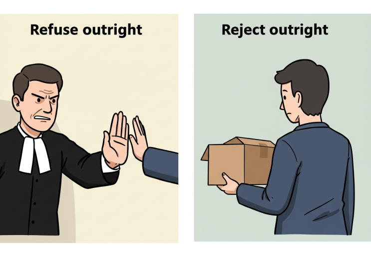 영어로 거절, 거부하다 / outright rejection, outright refusal 차이, 의미 : 네이버 블로그