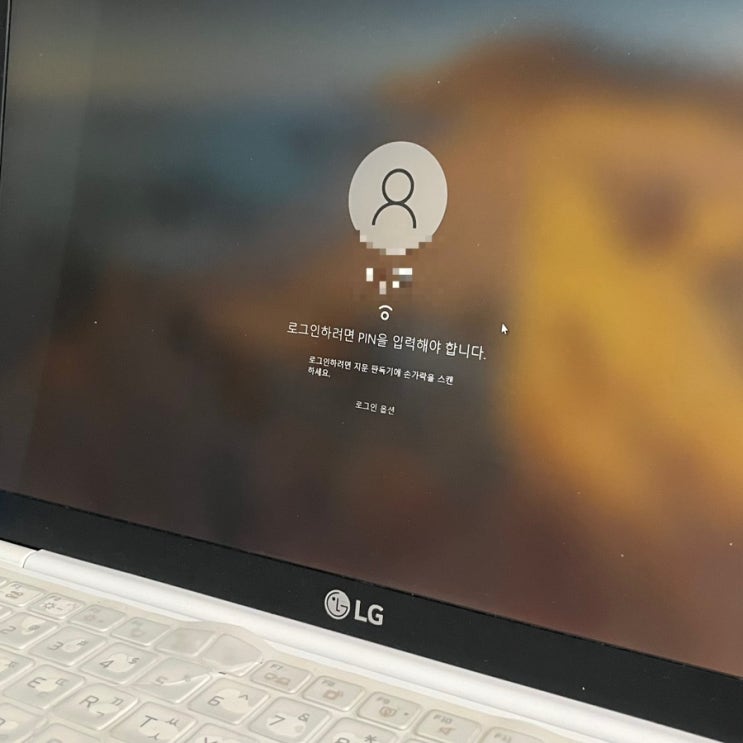 LG 엘지그램 노트북 로그인하려면 PIN입력 오류 해결 안 돼서 공장초기화 : 네이버 블로그