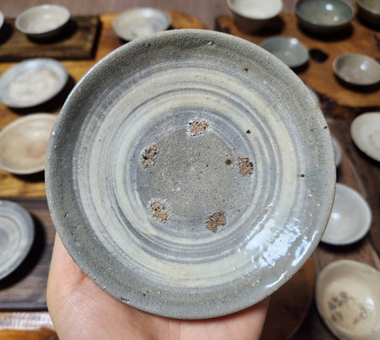 골동품 조선시대 초기 분청사기 귀얄접시 : 네이버 블로그