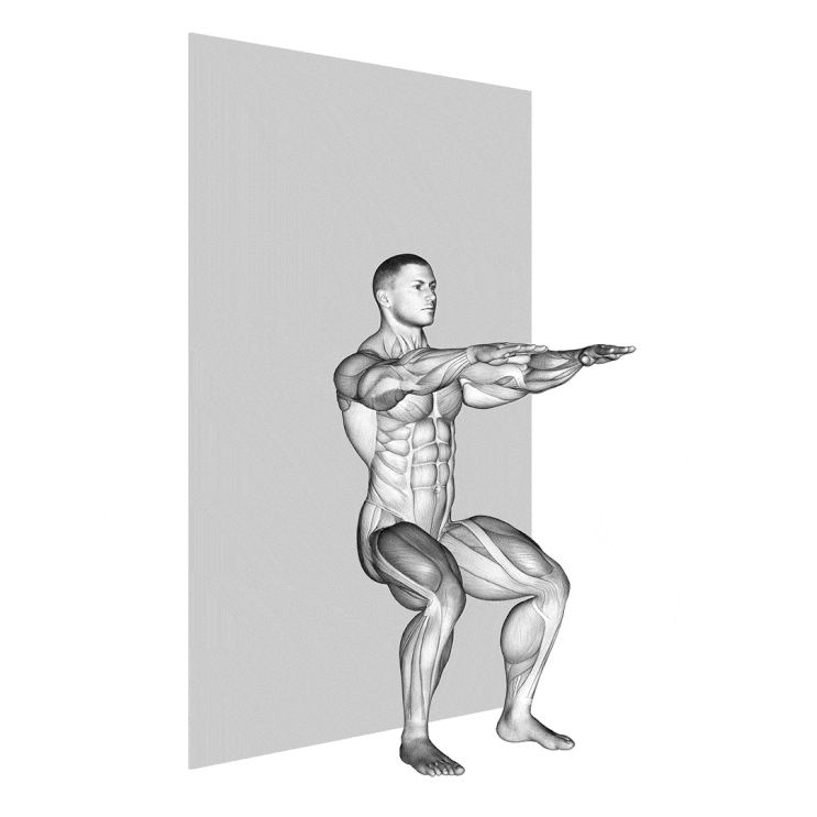 [하체 운동] 중장년층 추천 하체 운동, '벽 스쿼트(Wall Sit, 월싯)' 자세 및 운동 효과 : 네이버 블로그