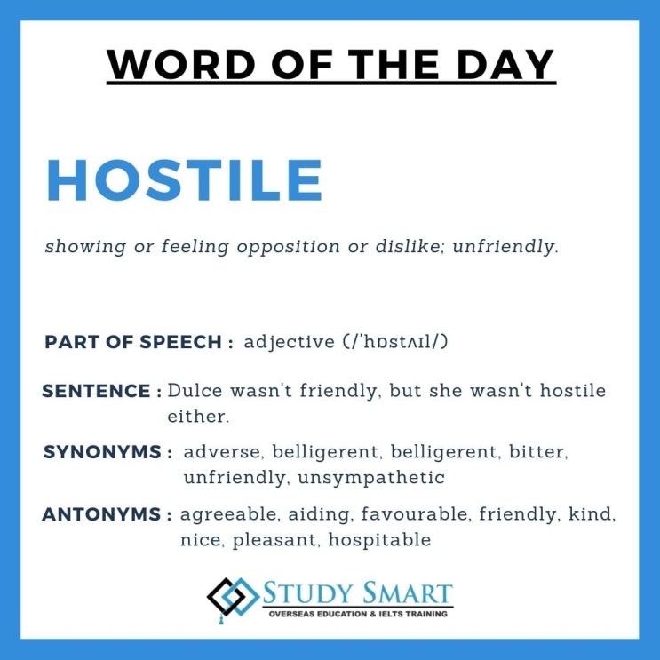 103. hostile : 네이버 블로그