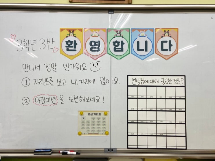 새학년 준비(1) 교실 환경 구성- 첫날 자리표, 앞 뒤 게시판, 포토존 등 : 네이버 블로그