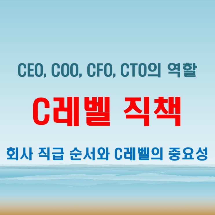 COO, CFO, CTO 뜻부터 회사 직급 순서까지! 기업 구조 쉽게 이해하기 : 네이버 블로그