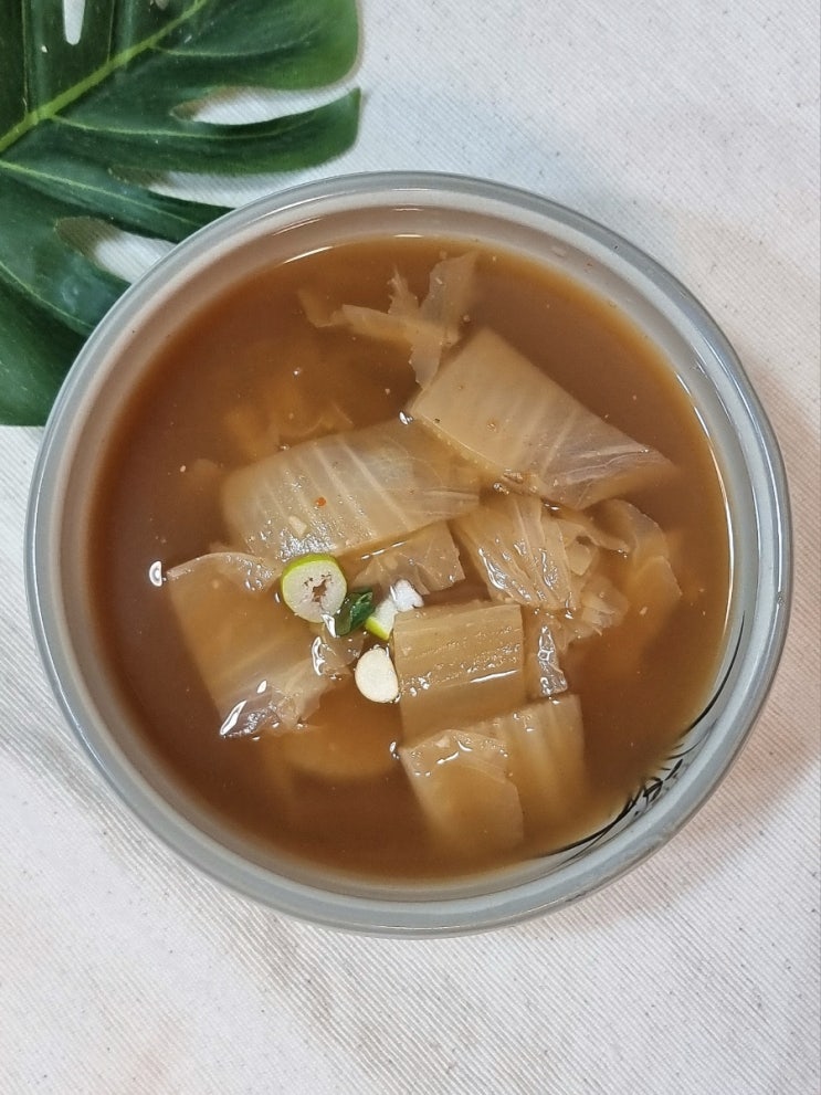 배추 된장국 레시피 멸치육수 시원한 국 종류 : 네이버 블로그