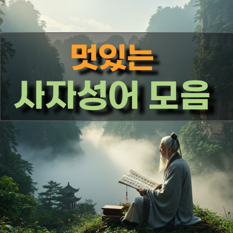 멋있는 사자성어 유래까지 모아봤어요 : 네이버 블로그