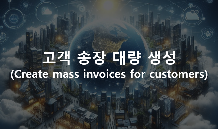 채권(Accounts Receivable) : 고객 송장 대량 생성(Create mass invoices for ...